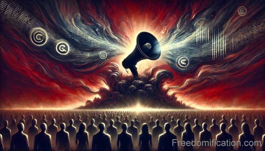 Symbol of propaganda – manipulation, narrative control, and influence on society